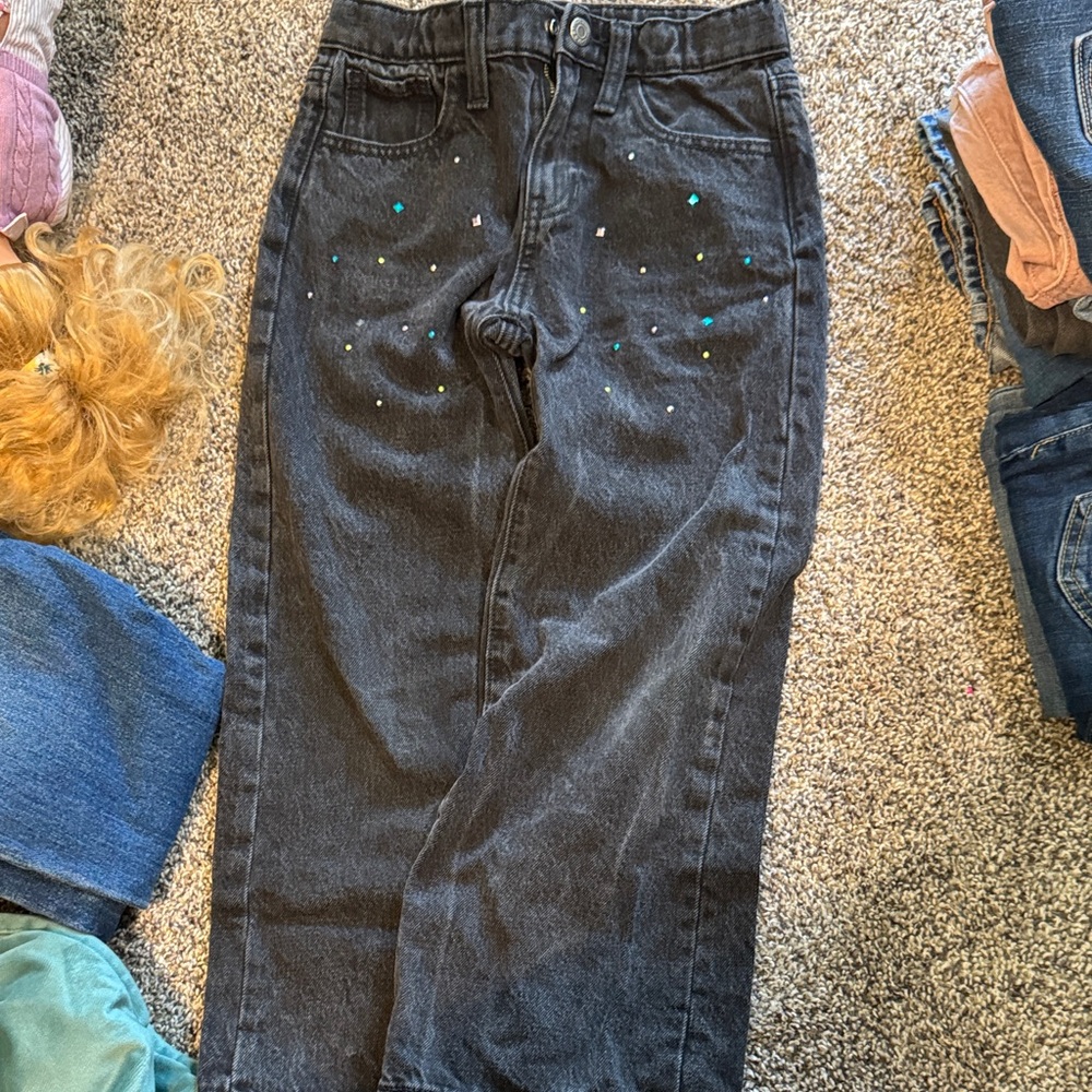 Old Navy Black Kids Jeans with Embellishments